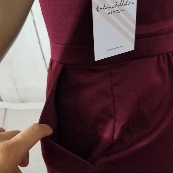 KALANI HILLIKER for Alyce Burgundy Romper Dress - Picture 5 of 7